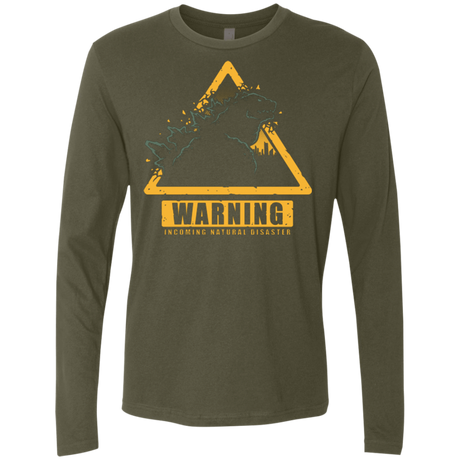T-Shirts Military Green / Small Incoming Natural Disaster Men's Premium Long Sleeve