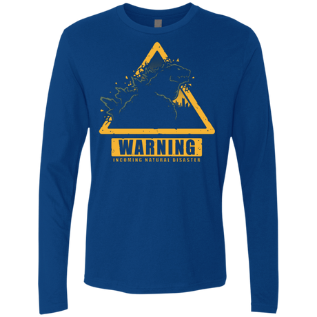 T-Shirts Royal / Small Incoming Natural Disaster Men's Premium Long Sleeve