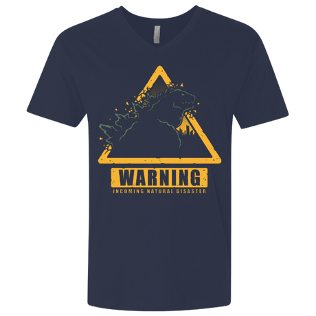 T-Shirts Midnight Navy / X-Small Incoming Natural Disaster Men's Premium V-Neck