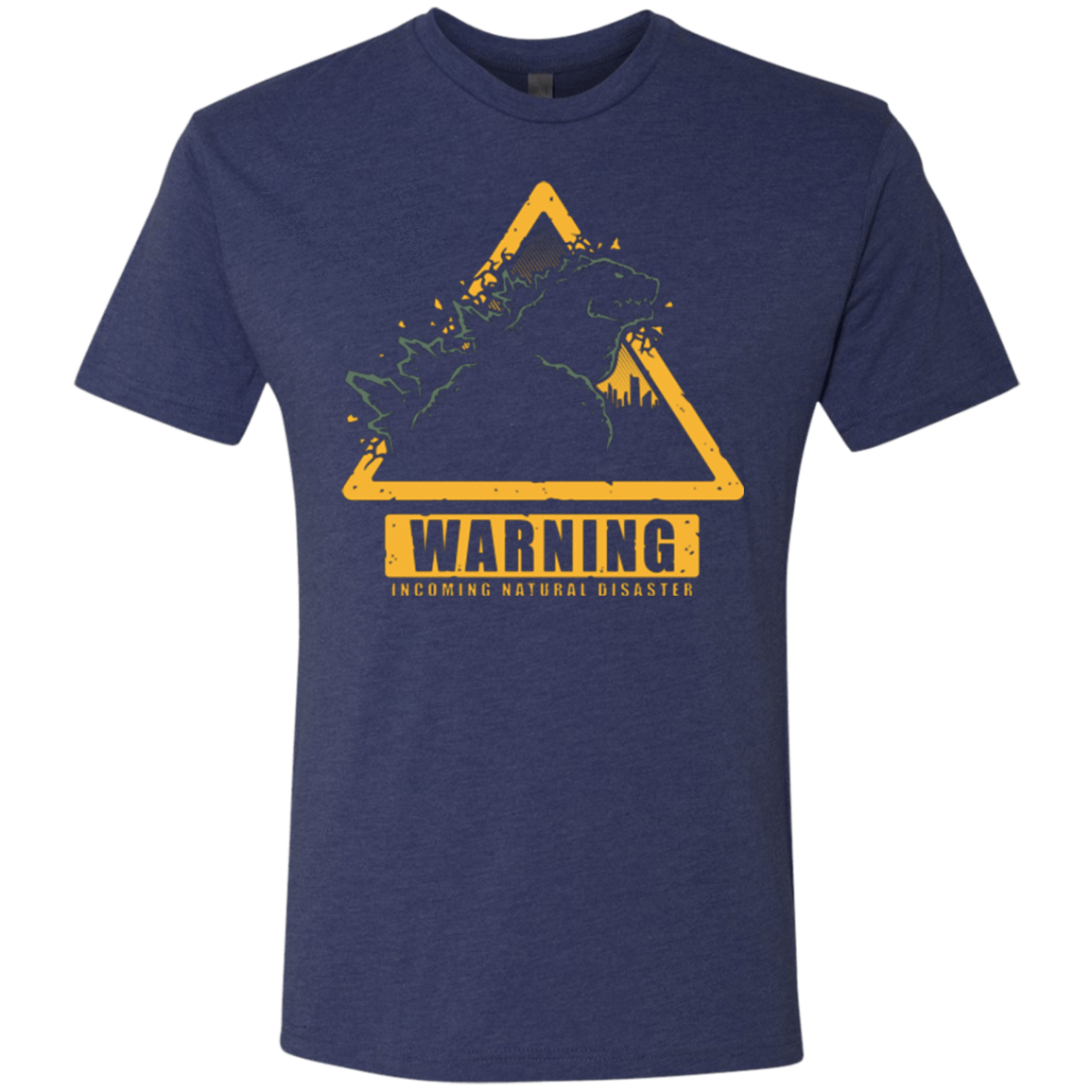 T-Shirts Vintage Navy / Small Incoming Natural Disaster Men's Triblend T-Shirt