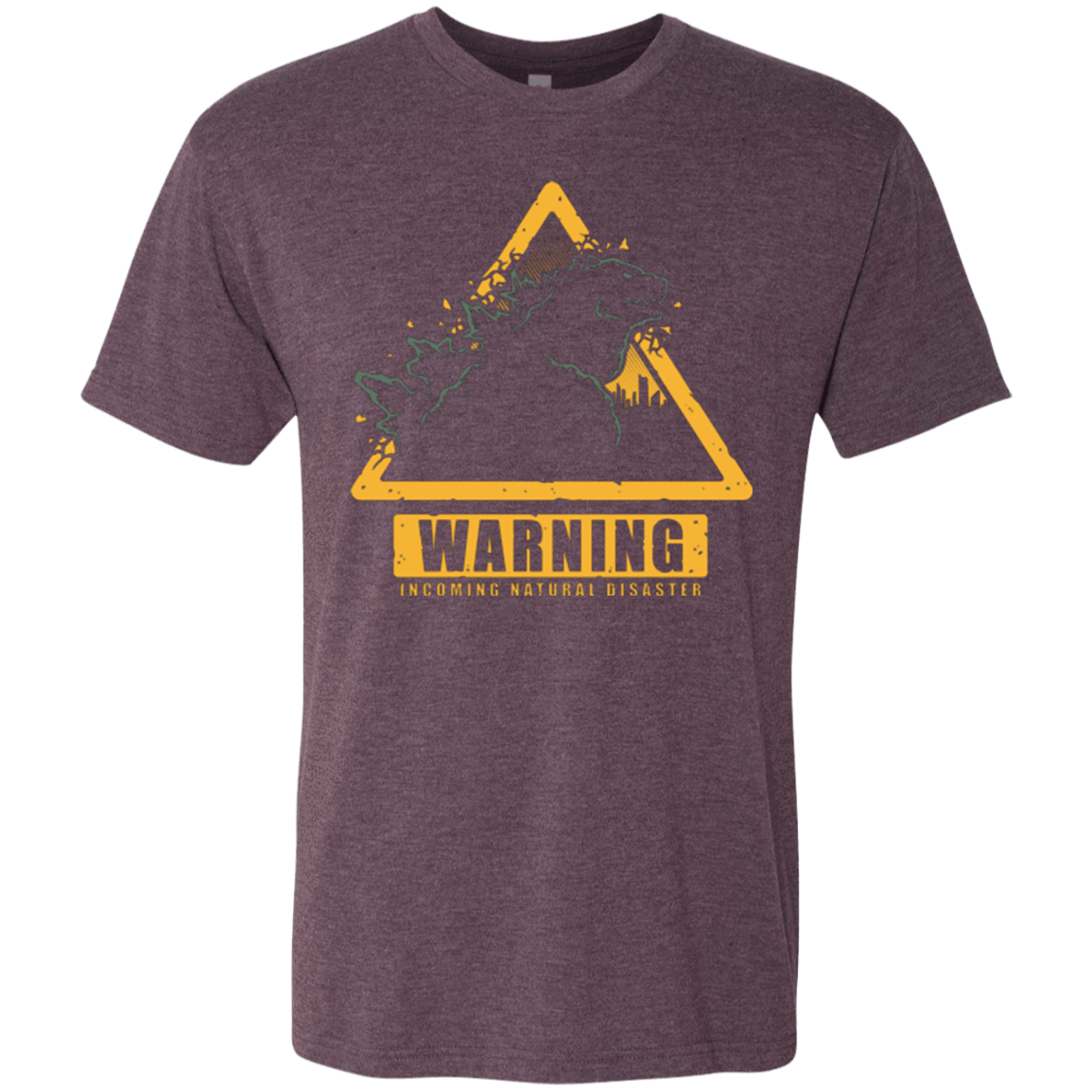 T-Shirts Vintage Purple / Small Incoming Natural Disaster Men's Triblend T-Shirt