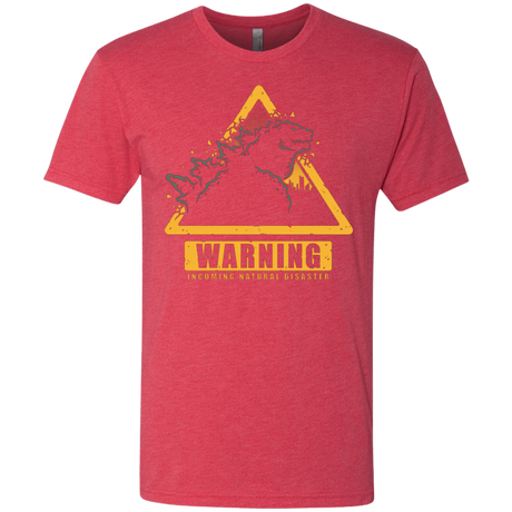 T-Shirts Vintage Red / Small Incoming Natural Disaster Men's Triblend T-Shirt