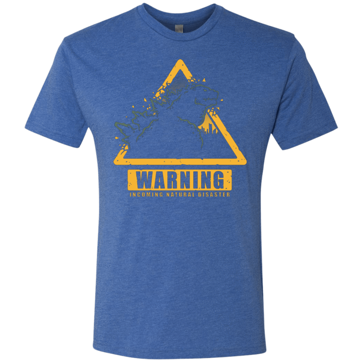 T-Shirts Vintage Royal / Small Incoming Natural Disaster Men's Triblend T-Shirt