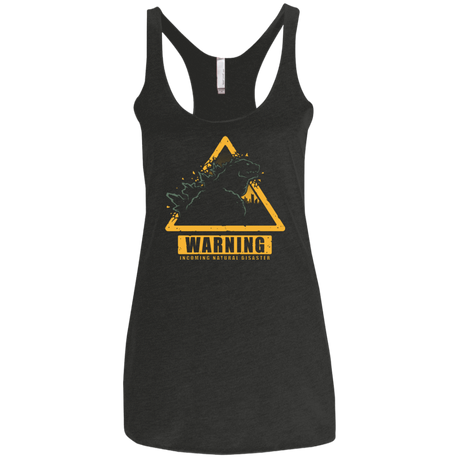 T-Shirts Vintage Black / X-Small Incoming Natural Disaster Women's Triblend Racerback Tank