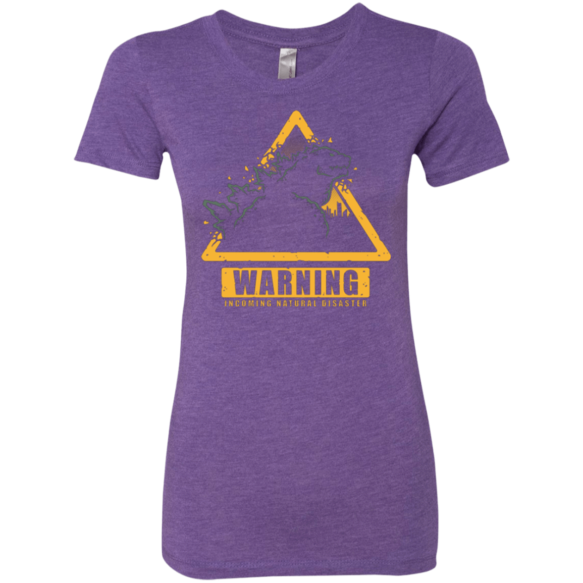 T-Shirts Purple Rush / Small Incoming Natural Disaster Women's Triblend T-Shirt