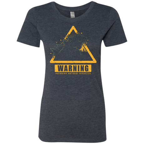 T-Shirts Vintage Navy / Small Incoming Natural Disaster Women's Triblend T-Shirt