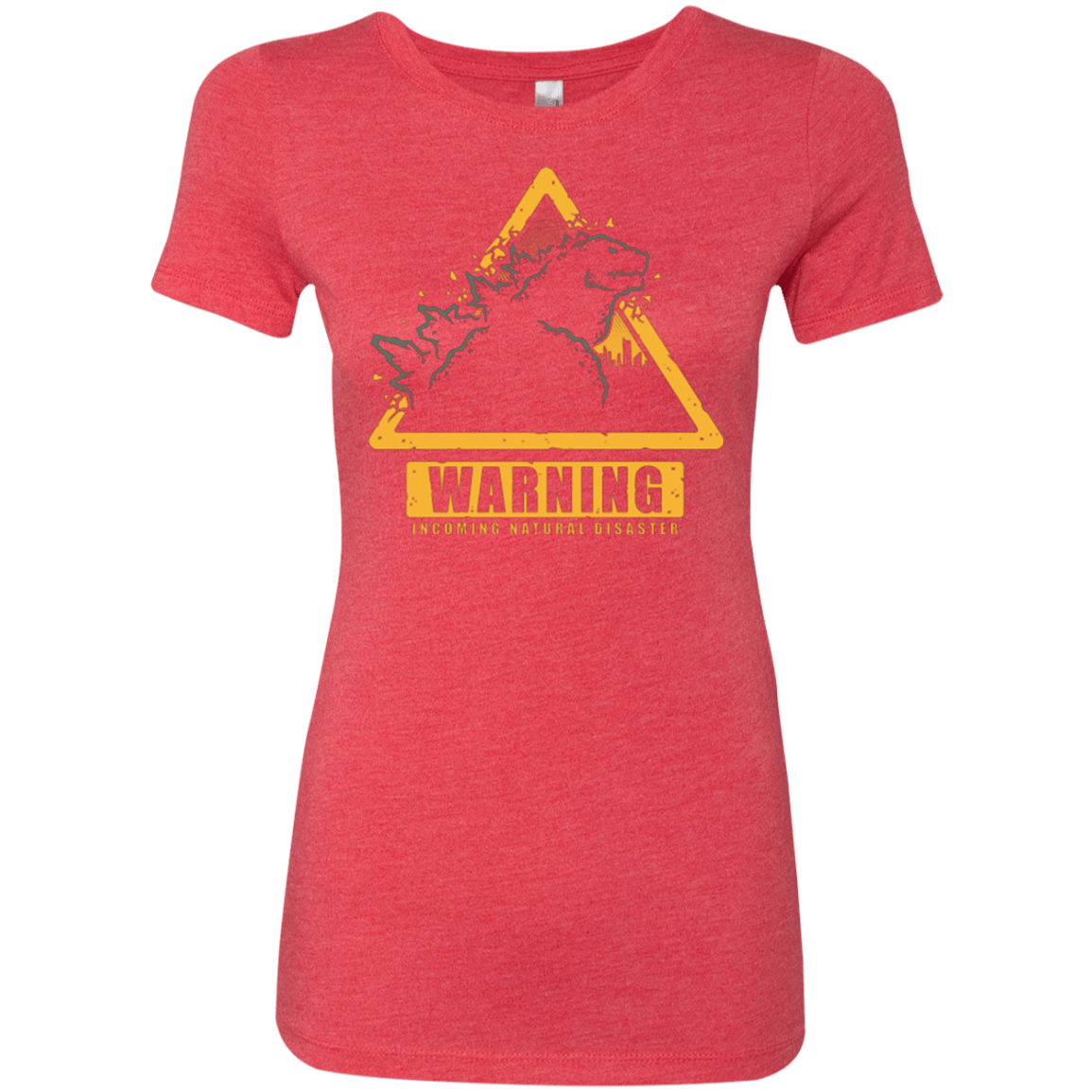 T-Shirts Vintage Red / Small Incoming Natural Disaster Women's Triblend T-Shirt