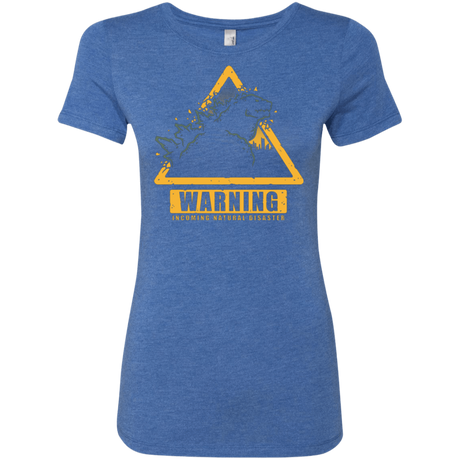 T-Shirts Vintage Royal / Small Incoming Natural Disaster Women's Triblend T-Shirt