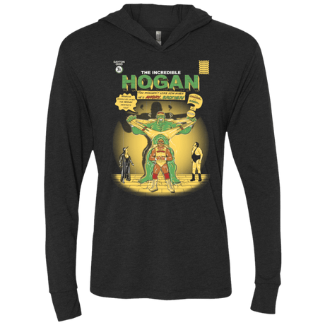 T-Shirts Vintage Black / X-Small Incredible Hogan Triblend Long Sleeve Hoodie Tee