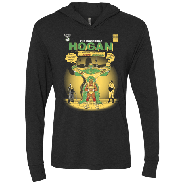 T-Shirts Vintage Black / X-Small Incredible Hogan Triblend Long Sleeve Hoodie Tee