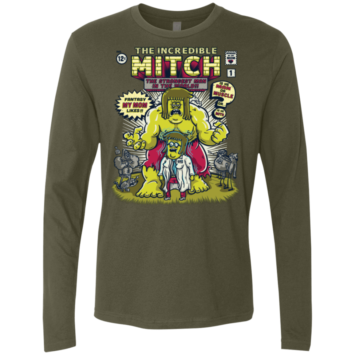 T-Shirts Military Green / Small Incredible Mitch Men's Premium Long Sleeve