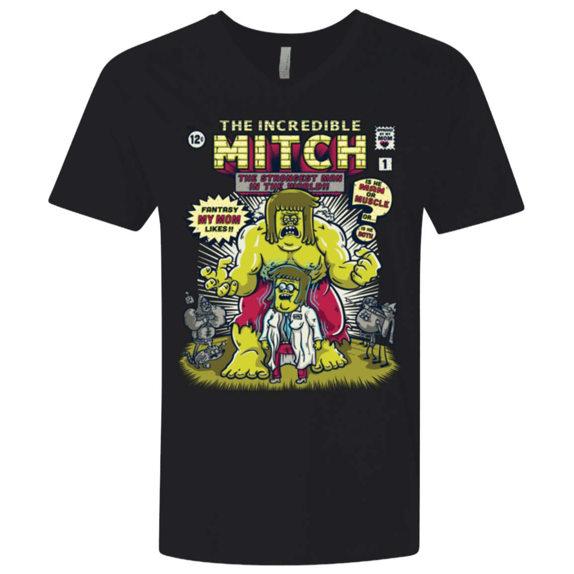 T-Shirts Black / X-Small Incredible Mitch Men's Premium V-Neck