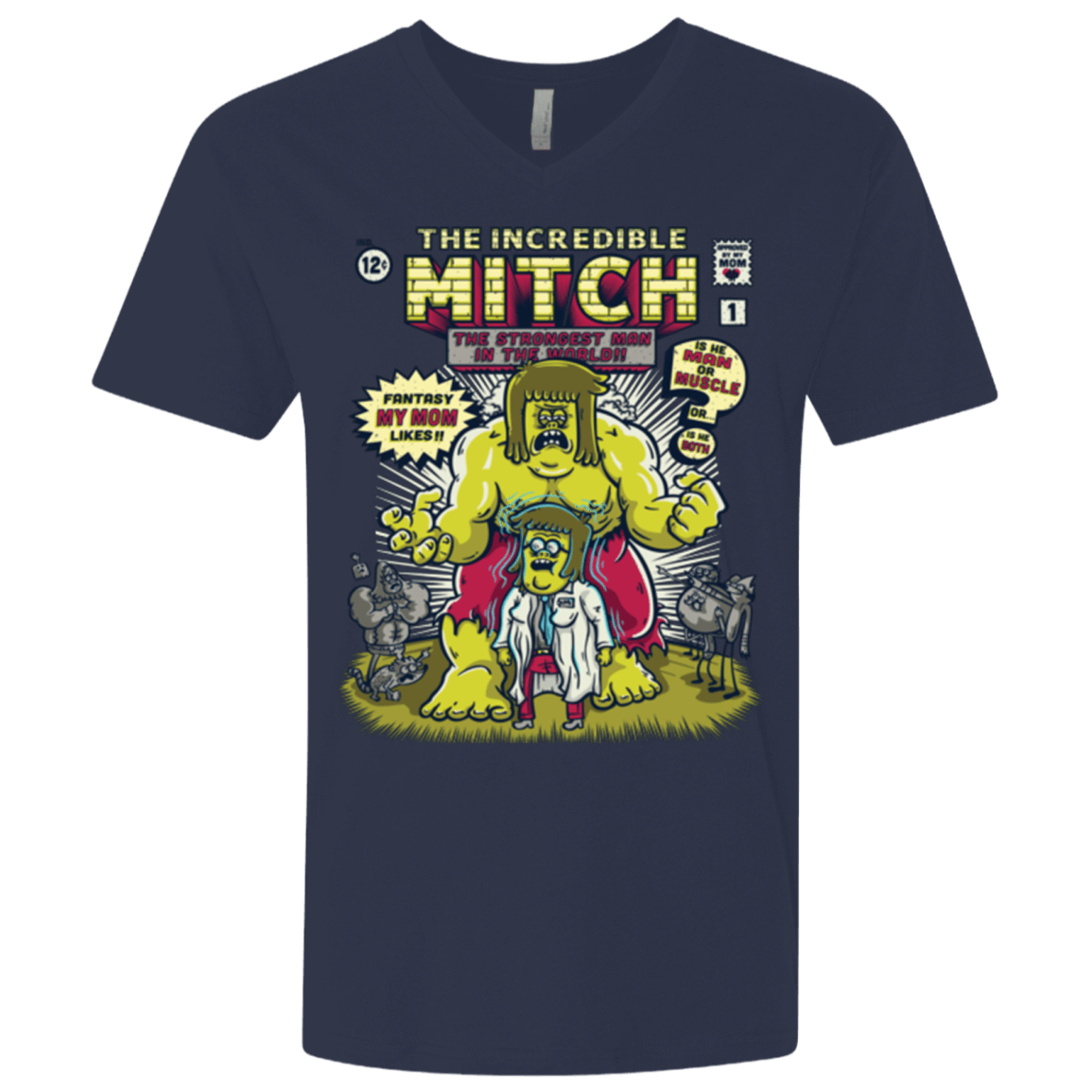 T-Shirts Midnight Navy / X-Small Incredible Mitch Men's Premium V-Neck