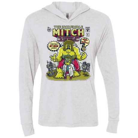 T-Shirts Heather White / X-Small Incredible Mitch Triblend Long Sleeve Hoodie Tee