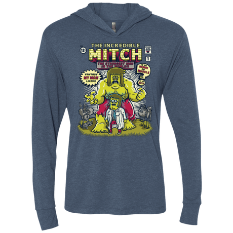 T-Shirts Indigo / X-Small Incredible Mitch Triblend Long Sleeve Hoodie Tee