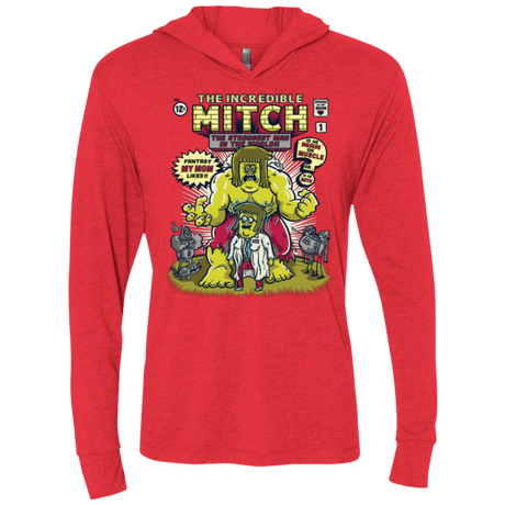 T-Shirts Vintage Red / X-Small Incredible Mitch Triblend Long Sleeve Hoodie Tee