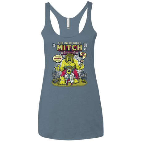 T-Shirts Indigo / X-Small Incredible Mitch Women's Triblend Racerback Tank