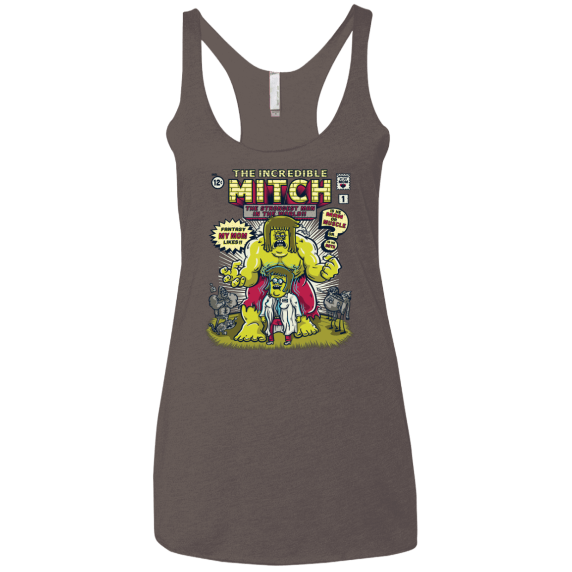 T-Shirts Macchiato / X-Small Incredible Mitch Women's Triblend Racerback Tank