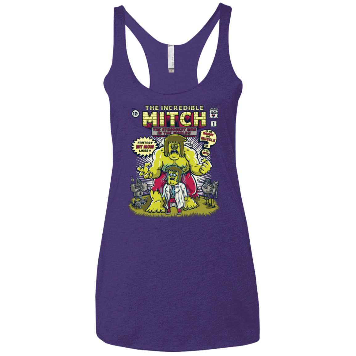 T-Shirts Purple / X-Small Incredible Mitch Women's Triblend Racerback Tank
