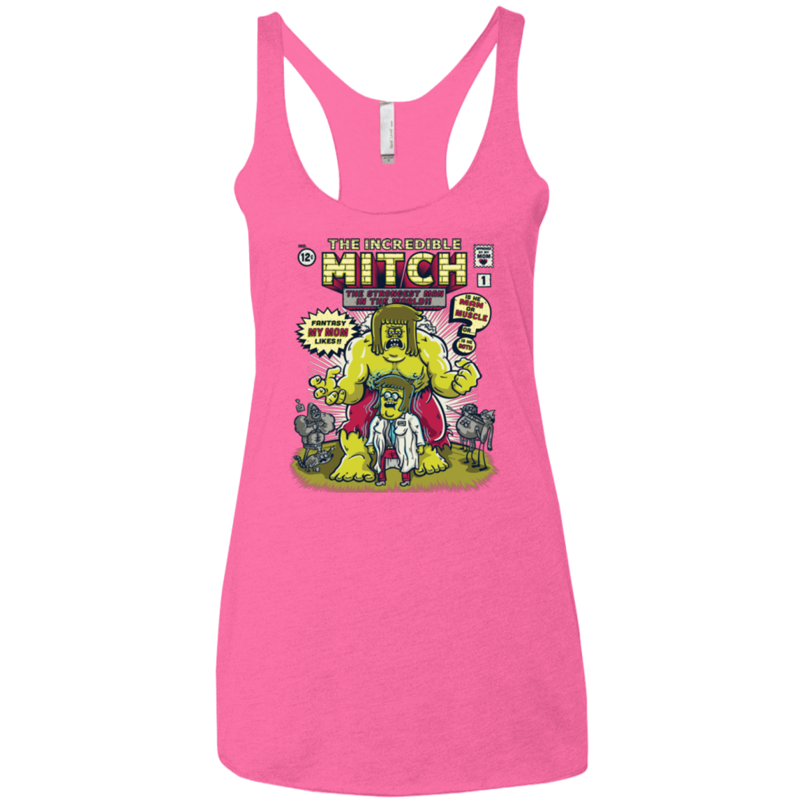 T-Shirts Vintage Pink / X-Small Incredible Mitch Women's Triblend Racerback Tank
