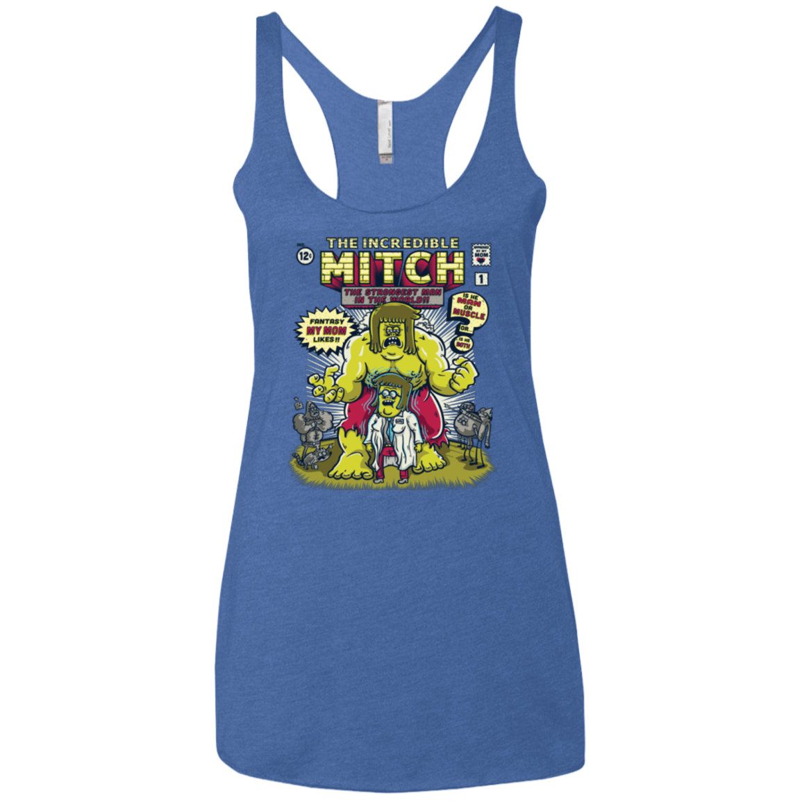 T-Shirts Vintage Royal / X-Small Incredible Mitch Women's Triblend Racerback Tank