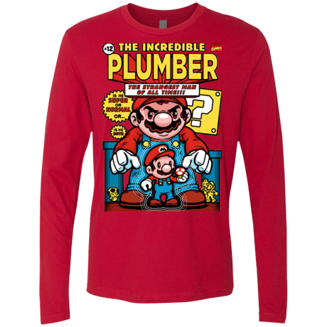 T-Shirts Red / Small incredible PLUMBER Men's Premium Long Sleeve