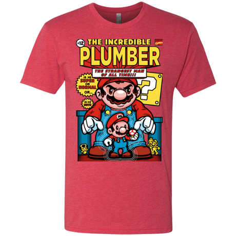 T-Shirts Vintage Red / Small incredible PLUMBER Men's Triblend T-Shirt