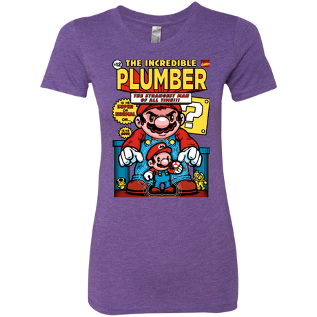T-Shirts Purple Rush / Small incredible PLUMBER Women's Triblend T-Shirt