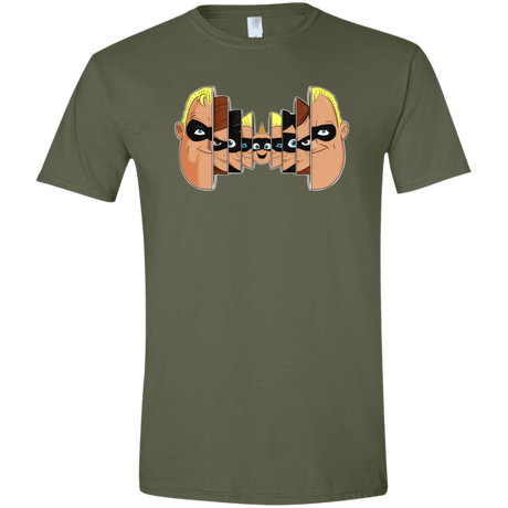 T-Shirts Military Green / S Incredibles Men's Semi-Fitted Softstyle