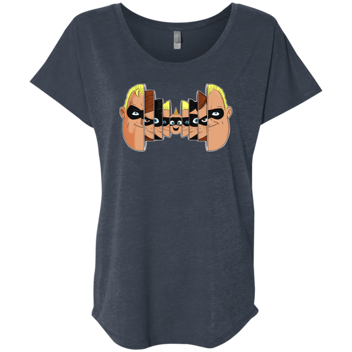 T-Shirts Vintage Navy / X-Small Incredibles Triblend Dolman Sleeve