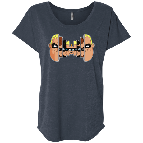 T-Shirts Vintage Navy / X-Small Incredibles Triblend Dolman Sleeve