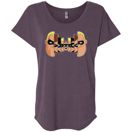 T-Shirts Vintage Purple / X-Small Incredibles Triblend Dolman Sleeve