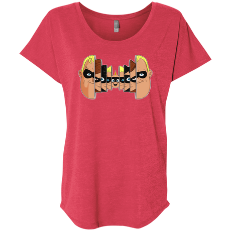 T-Shirts Vintage Red / X-Small Incredibles Triblend Dolman Sleeve