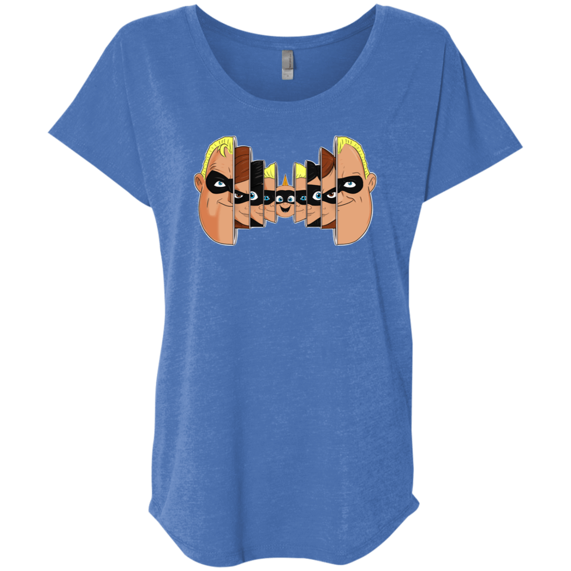 T-Shirts Vintage Royal / X-Small Incredibles Triblend Dolman Sleeve