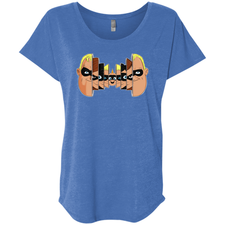 T-Shirts Vintage Royal / X-Small Incredibles Triblend Dolman Sleeve