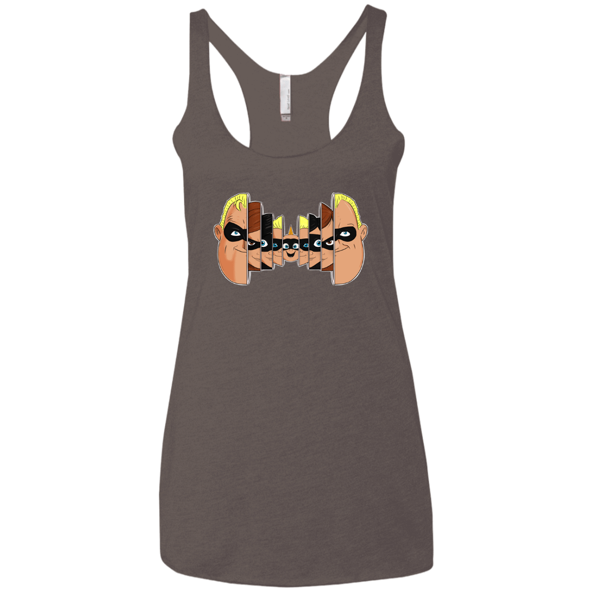 T-Shirts Macchiato / X-Small Incredibles Women's Triblend Racerback Tank