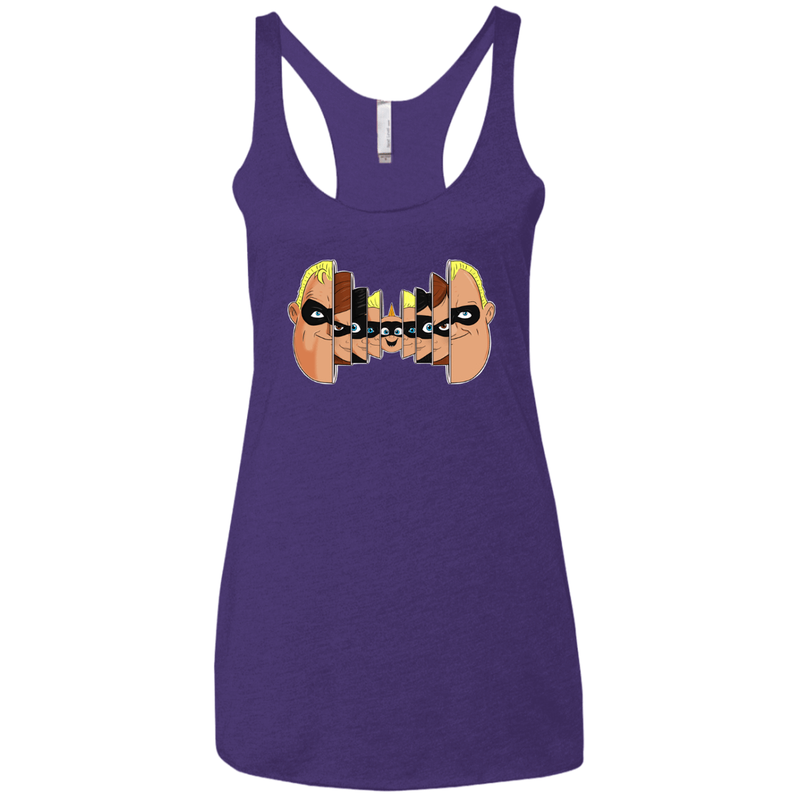 T-Shirts Purple Rush / X-Small Incredibles Women's Triblend Racerback Tank