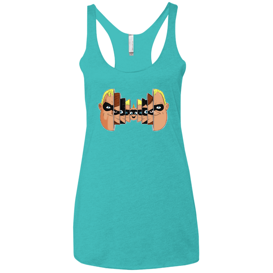 T-Shirts Tahiti Blue / X-Small Incredibles Women's Triblend Racerback Tank