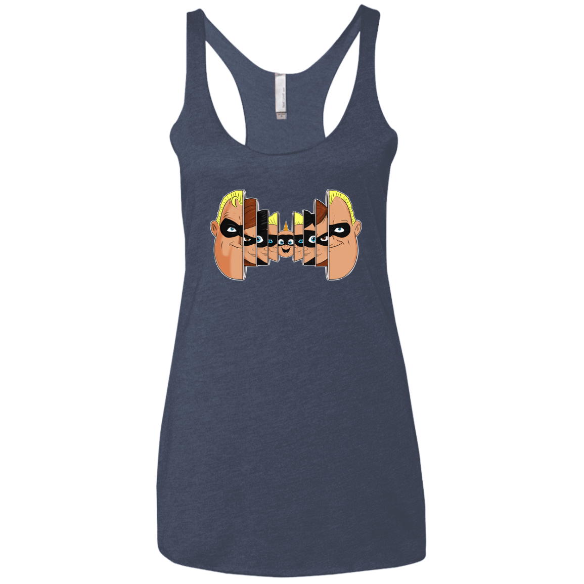 T-Shirts Vintage Navy / X-Small Incredibles Women's Triblend Racerback Tank