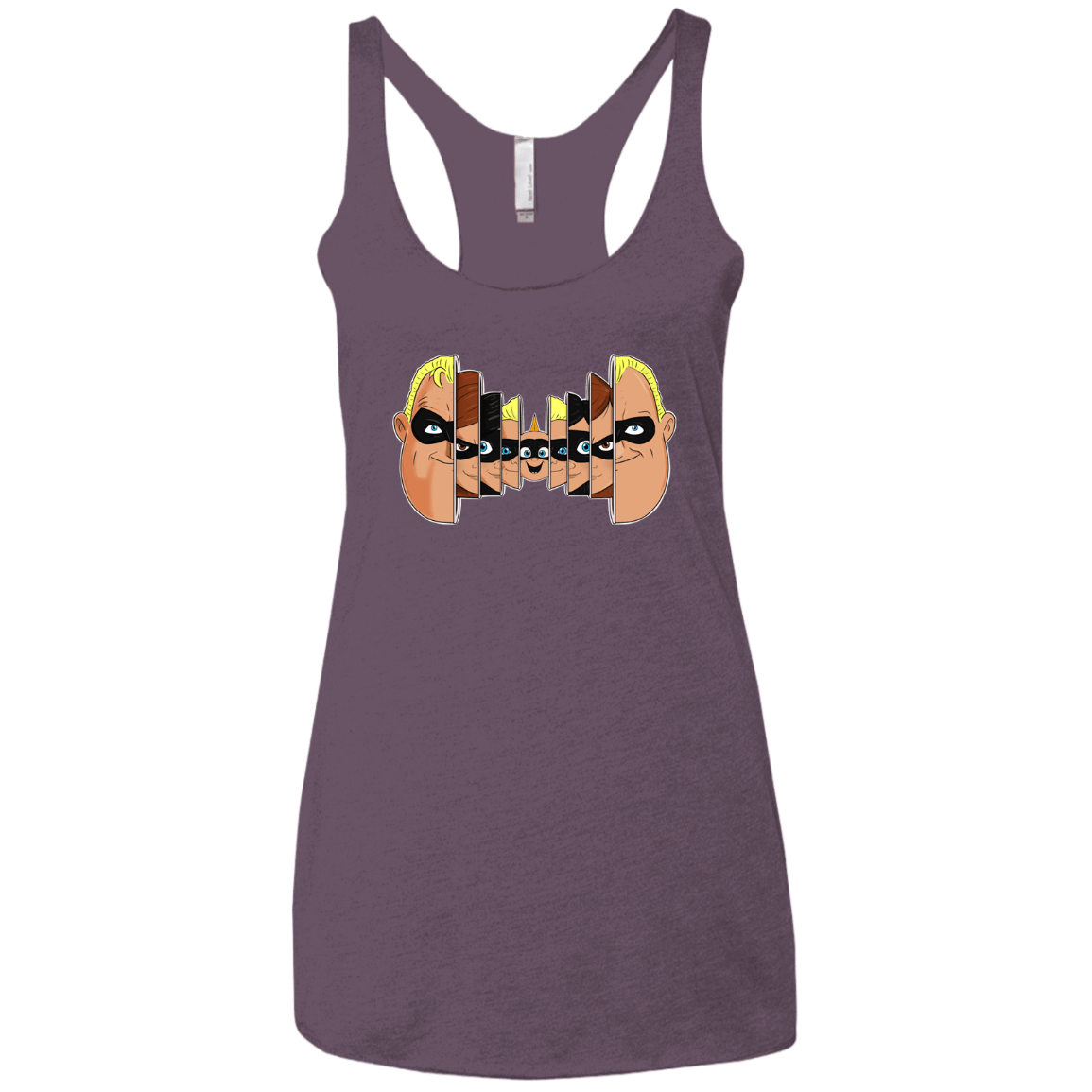 T-Shirts Vintage Purple / X-Small Incredibles Women's Triblend Racerback Tank