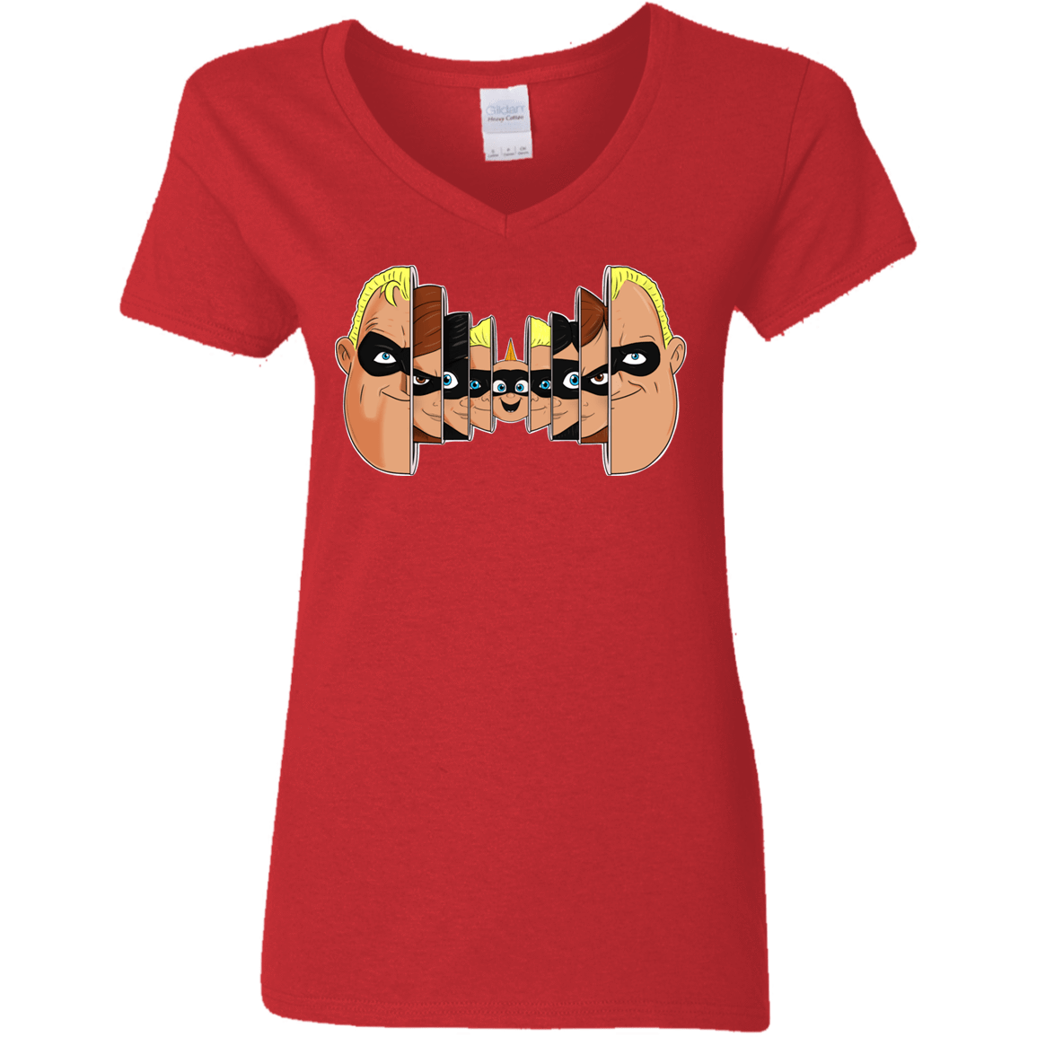 T-Shirts Red / S Incredibles Women's V-Neck T-Shirt