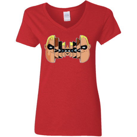 T-Shirts Red / S Incredibles Women's V-Neck T-Shirt