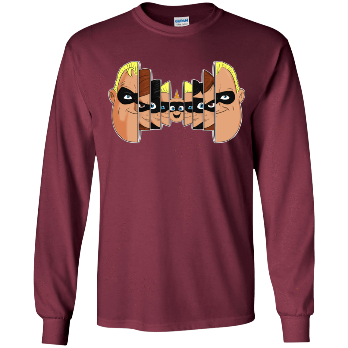 T-Shirts Maroon / YS Incredibles Youth Long Sleeve T-Shirt