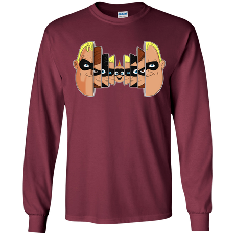 T-Shirts Maroon / YS Incredibles Youth Long Sleeve T-Shirt