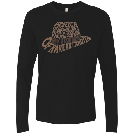 T-Shirts Black / Small Indiana hat Men's Premium Long Sleeve