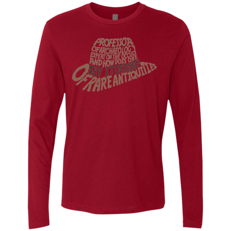 T-Shirts Cardinal / Small Indiana hat Men's Premium Long Sleeve