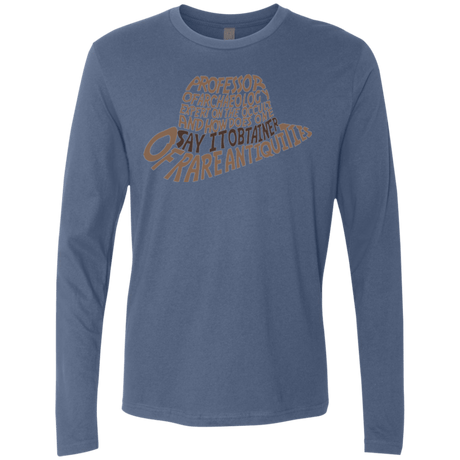 T-Shirts Indigo / Small Indiana hat Men's Premium Long Sleeve