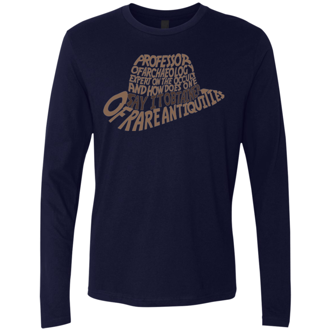 T-Shirts Midnight Navy / Small Indiana hat Men's Premium Long Sleeve