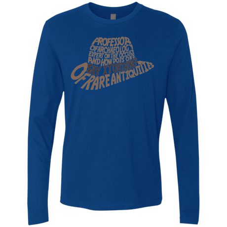 T-Shirts Royal / Small Indiana hat Men's Premium Long Sleeve