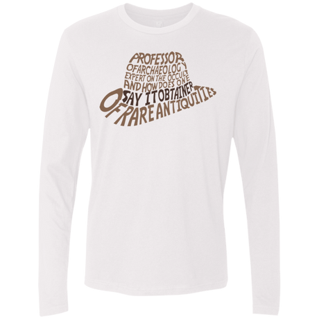 T-Shirts White / Small Indiana hat Men's Premium Long Sleeve